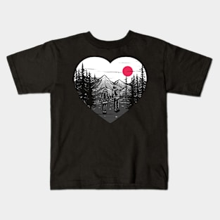 Hiking Couple Heart - Hiking Tshirt Kids T-Shirt